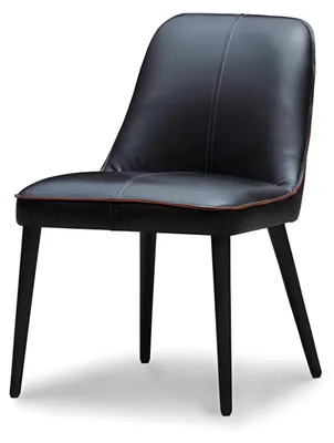 Obrázek produktu pro Moderní a elegantní černá dřevěná židle do jídelny a kanceláře