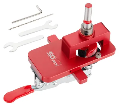 Produktbild von SOTECH Bohrschablone BS-35-T48 – ALU Präzisions-Bohrschablone für Scharniere