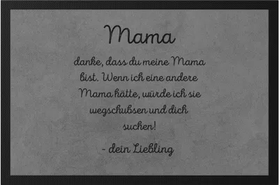 Produktbild von Mama Danke dass du meine Mama bist Fußmatte Geschenk Muttertag Lustig Familie