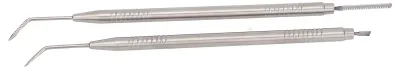 Image de 2 outils pour séparer les cils, séparateur de cils à double tête en acier inoxydable avec peigne, argenté