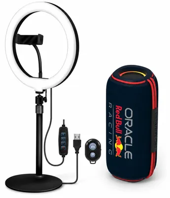 Obrázok produktu pre Súprava pre tvorcov obsahu na streamovanie (2-dielna) – 30 W Bluetooth reproduktor a prstencové osvetlenie pre smartfón