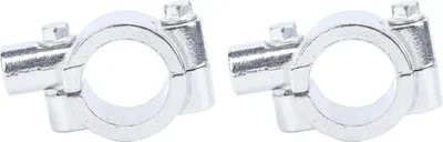 Obrázek produktu pro 2PCS 25mm držák zrcátka na řídítka motocyklu držák svorky držáku univerzální pro motocykl ATV skútr projekt kola stříbrná M8