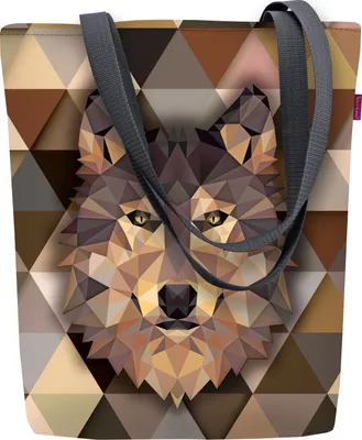 Obrázok produktu pre Bertoni plátenná taška s potlačou SUNNY 36x40 cm cez rameno - Wolf