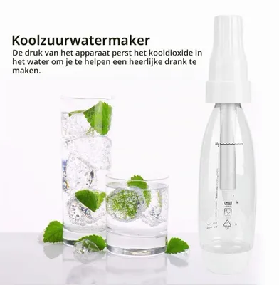 Sprudelwasser-Maschine, tragbar, 1 l, für Zuhause & Büro