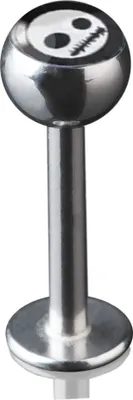 Produktbild von viva-adorno 1,2 x 8mm Lippen Piercing Stecker Labretstecker 316L Chirurgenstahl 20 verschiedene Motive Picture Logo Z379,S6 Monster