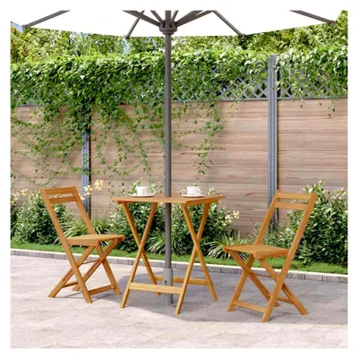Produktbild von Klappbarer Gartentisch aus massivem Akazienholz, Bistrotisch, Holztisch, 60 x 60 x 75 cm