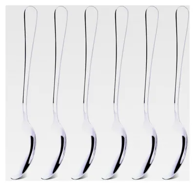 Produktbild von Edelstahl Löffel, Suppenlöffel, Esslöffel, Tafellöffel, 20,6 cm, Set mit 6 Stück