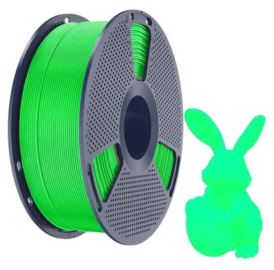 Obrázek produktu pro Filament Sunlu PLA svítící ve tmě, 1,75 mm, 1 kg – odstín: Future Green