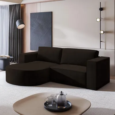 Produktbild von Masseno Ecksofa SORELA M L-S mit Schlaffunktion L-Form, Sofa mit Bettkasten, Wohnzimmersofa, Couch, Soffa, Bettsofa, Couchgarnitur- Braun, MONOLITH 29