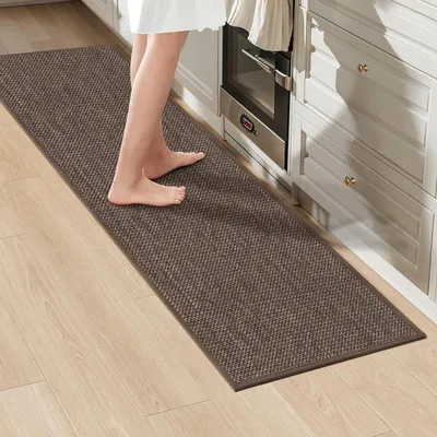 Immagine prodotto di Tappetino per cucina, 43x150 cm, color marrone, in poliestere, antiscivolo