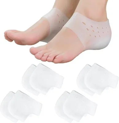 Produktbild von Silikonische Hüftschutzkissen für Frauen, 4 Paar, Plantarfaszienitis, Fußschutzsocken.