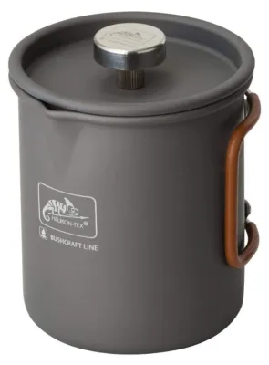 French-Press-Becher aus Aluminium, 600 ml, Grau