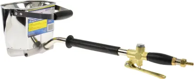 A tool for spraying plaster or cement.
