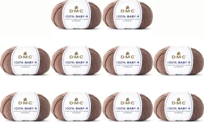 Zdjęcie produktu dla 10 motków DMC 100% Baby 4 – wyjątkowo cienka przędza merynosowa (75% wełna merynosowa, 25% poliamid) (kolor 106)