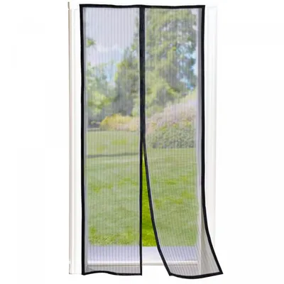 Produktbild von RESCH Fliegengitter Tür Magnet Balkontür, Insektenschutz tür 100x210 cm, Katzensicher, Langlebig, Geruchsfrei und Ungiftig, Schwarz