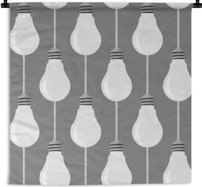 Produktbild von MuchoWow® Wandteppich Wandbehang Lampen - Muster - Retro 60x60 cm Tapisserie Dekoration Wandtuch - Dekorationen - Wand Decke