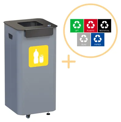 Produktbild von Alda Eco - Modularer Abfallbehälter 70l - Gelb