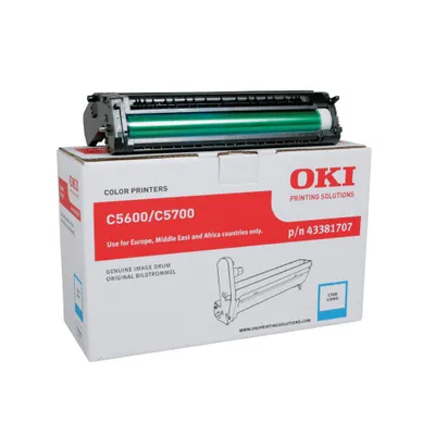 Obrázok produktu pre OKI 43381707, Originál, C5600, C5700, 20000 strany, Laserová tlač, Azúrová, Azúrová