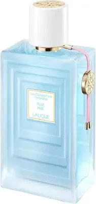 A bottle of Lalique Blue Rise Eau de Parfum for women.