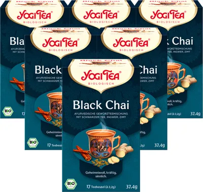 Produktbild von 6 x  YOGI TEA Black Chai | 6 x 37,4g