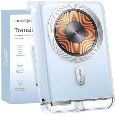 Zdjęcie produktu dla Innostyle Transimag Mini Szybki Powerbank Indukcyjny Do Magsafe 10000Mah