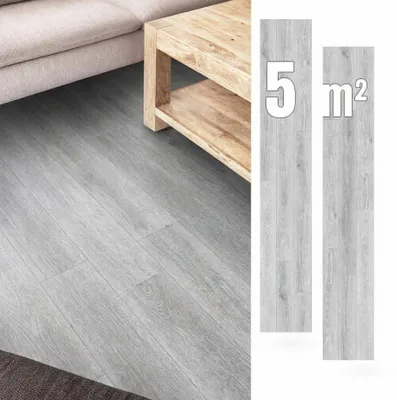 Immagine prodotto di Pannelli in vinile autoadesivi, 5 m², grigio, effetto legno, impermeabili