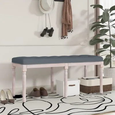 Produktbild von The Living Store Sitzbank Dunkelgrau 110x40x49 cm Samt
