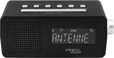 Produktbild von Soundmaster FS1, Uhr, DAB+, FM, LCD, Schwarz, AC, 164 mm