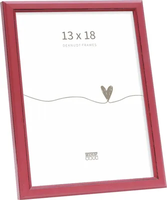 Image de Deknudt S236F4, cadre photo en bois, rouge, 13x18 cm, style rustique