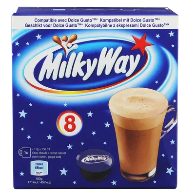 Obrázok produktu pre Milky Way Hot Chocolate Pods 8 x 17g mit Dolce Gusto kompatibel 136g