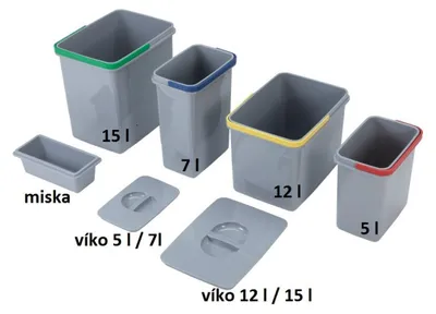 Obrázok produktu pre Veko pre odpadkový kôš Sinks s objemom 12/15/20/26l