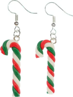 Produktbild von Zuckerstange Ohrringe Miniblings Hänger Candy Lutscher Weihnachten rot weiß grün