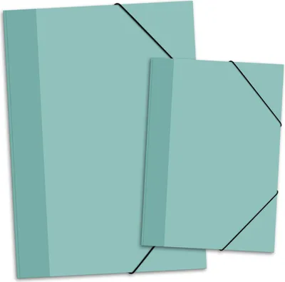 Produktbild von itenga Gummizugmappe Zeichenmappe A4 und A3 PASTELL GRÜN Set
