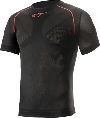 Obrázek produktu pro Alpinestars Ride Tech V2 Top Short Sleeve Summer Black Red XS/S Funkční prádlo na motorku