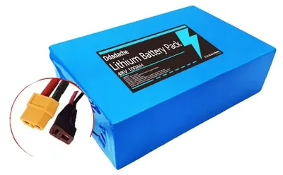 Image de Batterie lithium-ion, 48V, capacité de 100Ah, connecteur XT60