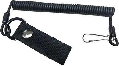 Produktbild von Paracord-Spiral-Schlüsselanhänger mit Karabinerhaken für Camping und Outdoor-Aktivitäten