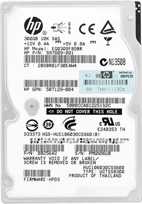 Immagine prodotto di HP 300Gb EG0300FBDBR 16Mb Cache SAS 2,5" pollici 597609-001