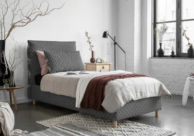 Produktbild von MIUFORM Sleepy Luna - Polsterbett - 90x200cm - Grau - Bett Schlafbett