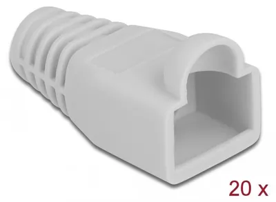 Produktbild von Delock Knickschutztülle für RJ45 Stecker grau 20 Stück