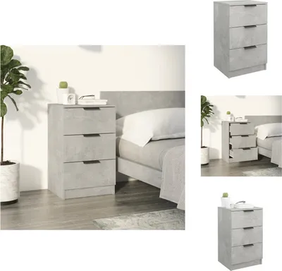 Obrázok produktu pre vidaXL Nočný stolík betón sivý 40x36x65 cm - Nočné stolíky