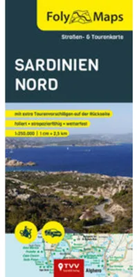Image de FolyMaps Sardaigne Nord - Carte routière et touristique 1:250 000