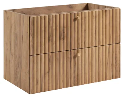 Immagine prodotto di Mobile sospeso per bagno con foro per lavabo, 80 cm, finitura "Eiche Craft Gold"