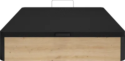 Produktbild von Gestell mit Bettkasten 120 x 200 cm – Hell natur und schwarz – NAMOSI by YSMÉE
