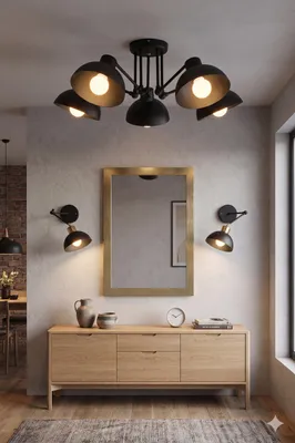 Zdjęcie produktu dla Euro-Lamp Lampa Sufitowa Madox 5 czarny 5X60W PRODUCENT