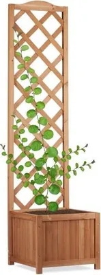 Immagine prodotto di Fioriera in legno 2 in 1 con traliccio