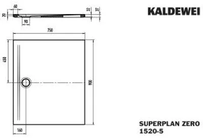Produktbild von Kaldewei 352047982665 DW SUPERPLAN ZERO Mod.1520-5, 750 x