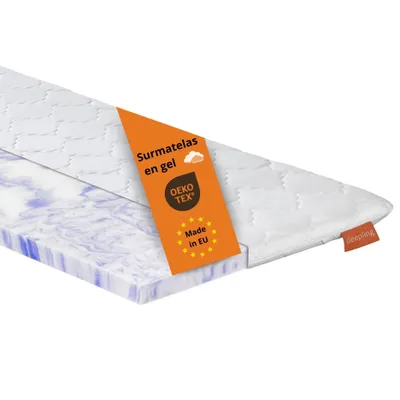Image de topper orthopédique en mousse gel, 120x200 cm, pour tous les matelas, avec effet mémoire, sleepling