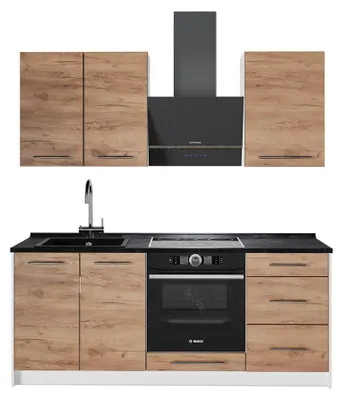Obrázek produktu pro Jednotková kuchyně Vicco Fame-Line Zlatý mocný dub/Bílá 190 cm, PD Antracit, Model 62974