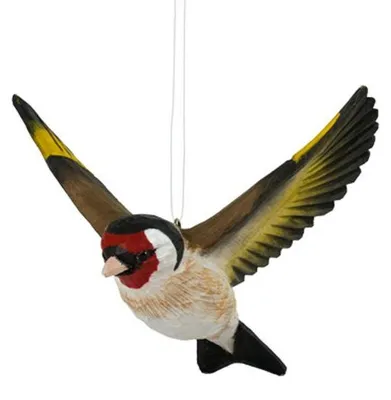 Produktbild von Wildlife Garden DecoBird Fliegender Stieglitz handgeschnitzt