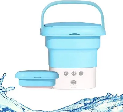Immagine prodotto di Mini lavatrice da viaggio - Automatica, con timer e ultrasuoni - per biancheria intima, calzini, frutta e verdura - 45 litri